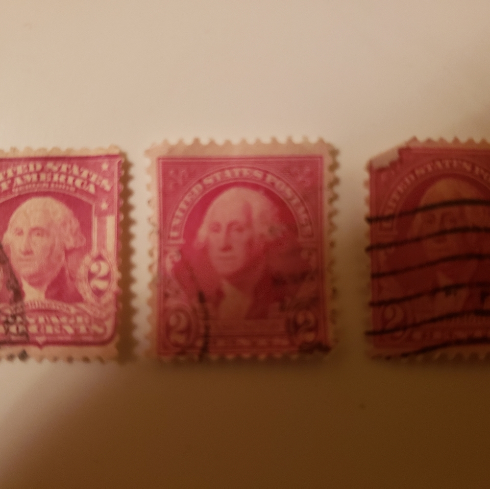 George washington 2 cent used stamps